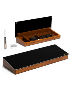 Tablero de Borrado en Seco Yeoux de Vidrio Negro 35.5x12.3cm