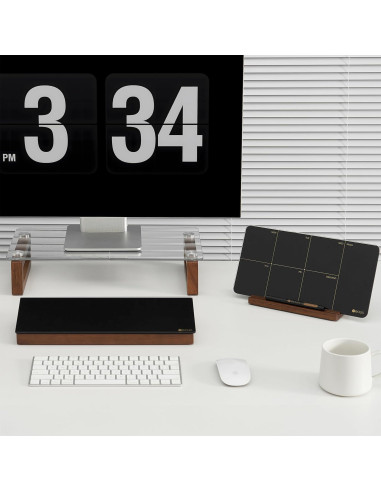 Tablero de Borrado en Seco Yeoux de Vidrio Negro 35.5x12.3cm