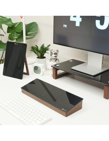 Tablero de Borrado en Seco Yeoux de Vidrio Negro 35.5x12.3cm