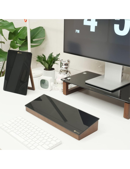 Tablero de Borrado en Seco Yeoux de Vidrio Negro 35.5x12.3cm