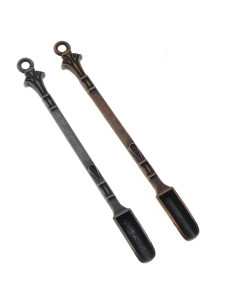 Mini Cucharón de Metal OZXNO 2pcs Plata y Bronce