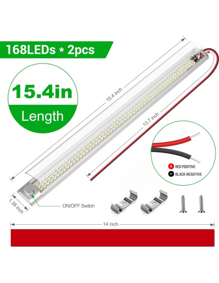 Barra de Luz LED Interior CT CAPETRONIX 12V 168 LEDs 1700LM