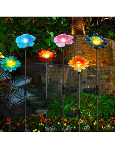 Luces Solares de Jardín EiGreen 6 Paquete Multi-flor IP44 2