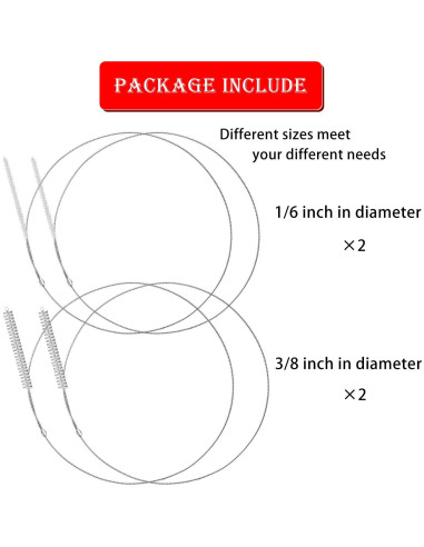 4 Cepillos Limpiadores de Tubos de Alimentación Nylon 81.28 cm