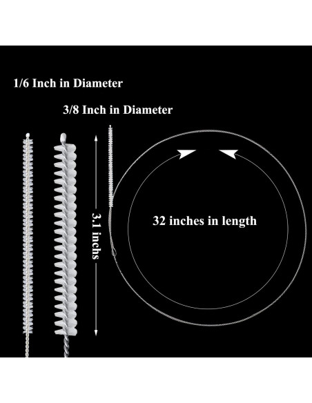 4 Cepillos Limpiadores de Tubos de Alimentación Nylon 81.28 cm