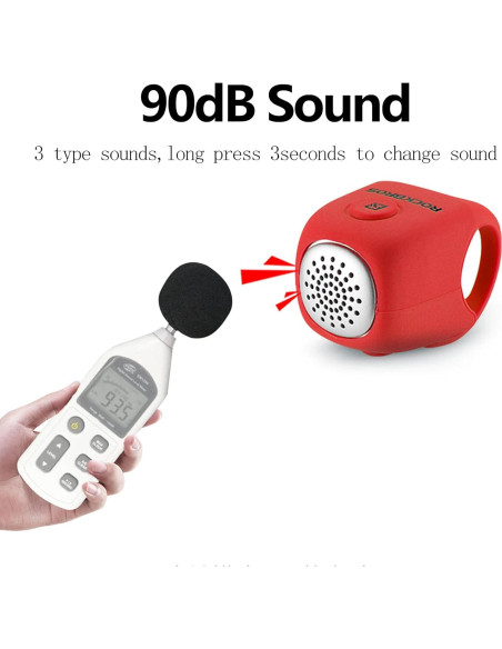 Claxon Eléctrico ROCKBROS 90 dB Timbre de Bicicleta Azul