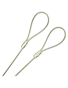 Cable de Acero Inoxidable 304 1ft (30.48 cm) Doble Bucle PSI