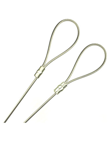 Cable de Acero Inoxidable 304 1ft (30.48 cm) Doble Bucle PSI