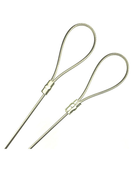 Cable de Acero Inoxidable 304 1ft (30.48 cm) Doble Bucle PSI
