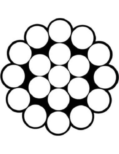 Cable de Acero Inoxidable 304 1ft (30.48 cm) Doble Bucle PSI