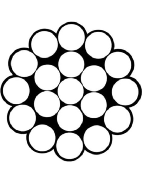 Cable de Acero Inoxidable 304 1ft (30.48 cm) Doble Bucle PSI