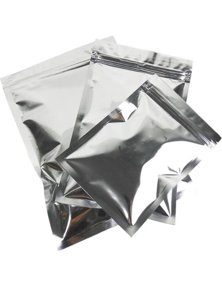 100 Bolsas Mylar Reutilizables MITOB 9x13cm Cierre Cremallera