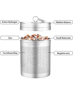 Ionizador de Agua Alcalina EBUTY Infusor Acero Inoxidable 500ml 2