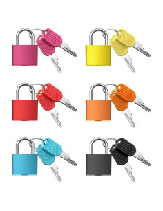 6 Mini Candados de Equipaje Ripeng 3.18 cm con Llave