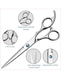 Kit Tijeras Peluquería Fcysy 10 Piezas Acero Inoxidable 2