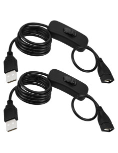 Cable USB Macho a Hembra Yeebline 1m con Interruptor ON/OFF - 2 Pack