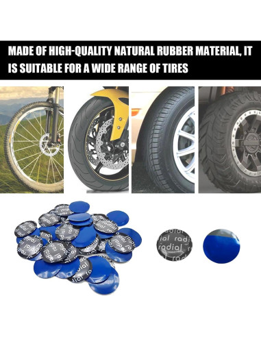 Kit de Parche de Reparación de Neumáticos AICEL 100 Piezas 32mm