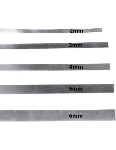 Alambre de Bezel uGems .999 Plata Fina 28 Gauge 2mm x 30cm