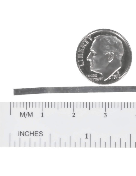 Alambre de Bezel uGems .999 Plata Fina 28 Gauge 2mm x 30cm