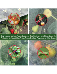 Malla de Jardín Ultra Fina YFFSIDMY 2.44x3.05m Protección Plantas 2