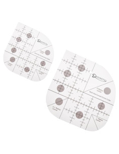 Regla Curvada DICOSMETIC 2 Pcs Acrílico 15.5-20.4 cm Costura