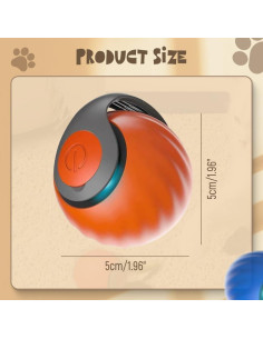 Bola Interactiva para Gatos y Perros OZDOZD 5cm Azul/Naranja 2