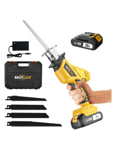Sierra Recíproca Inalámbrica Muylux 20V con 4 Cuchillas