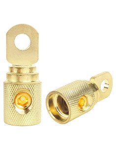 Juego de 2 Terminales de Anillo de Batería KUNPENGPARTS 0 Gauge Oro