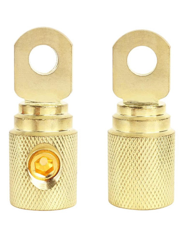 Juego de 2 Terminales de Anillo de Batería KUNPENGPARTS 0 Gauge Oro