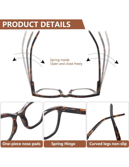 Gafas de Lectura VIDEBLA 5 Pack Unisex Bloqueo Luz Azul Gafas de Lectura VIDEBLA 5 Pack Unisex Bloqueo Luz Azul