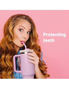 Popotes de Metal Reutilizables Lpaacat 30.99 cm 6 Piezas con Silicona 2