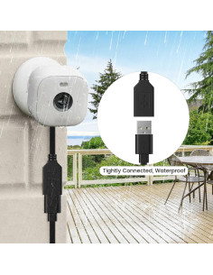 Cable de Extensión USB 15 m YEAOI para Cámaras Wyze Cam 2