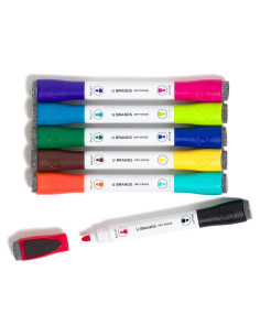 Marcadores de Pizarra Blanca U Brands Set de 6 Punta Fina