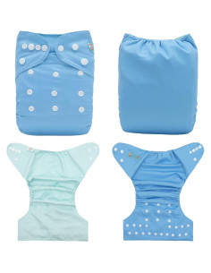 Cubierta de Pañal de Tela ALVABABY CDC05 Azul Unisex 2