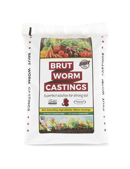 Abono Orgánico Brut Worm Castings 2.27 kg - Nutrientes Naturales