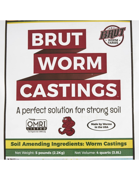 Abono Orgánico Brut Worm Castings 2.27 kg - Nutrientes Naturales