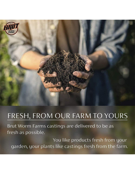 Abono Orgánico Brut Worm Castings 2.27 kg - Nutrientes Naturales