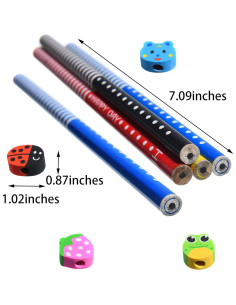 16 Lápices con Borrador de Animales y Frutas Jsehchya 2