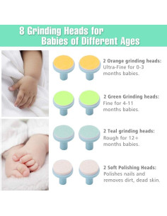 PADS DE REEMPLAZO PARA LIMAS DE UÑAS DE BEBÉ Consevisen - 8 Unidades 2