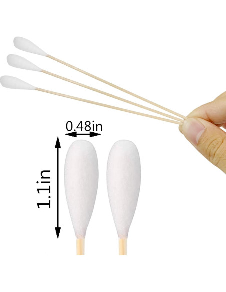 Hisopos de Algodón Grande 200pcs para Mascotas y Limpieza