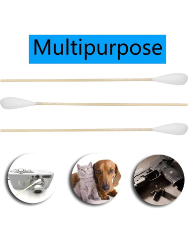 Hisopos de Algodón Grande 200pcs para Mascotas y Limpieza