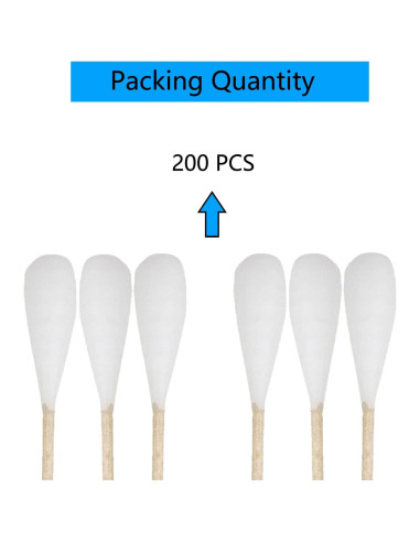 Hisopos de Algodón Grande 200pcs para Mascotas y Limpieza