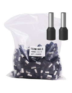 Terminales de Ferrules de Cable Fidioto 6AWG 250pcs Negros
