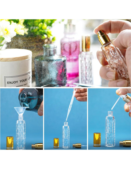 Botellas de Perfume Vacías YU FENG 12pcs 10ml Vidrio Recargable