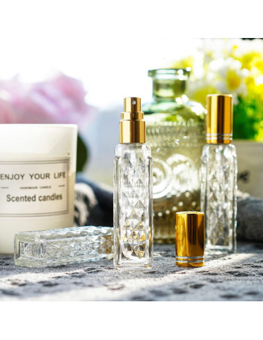 Botellas de Perfume Vacías YU FENG 12pcs 10ml Vidrio Recargable