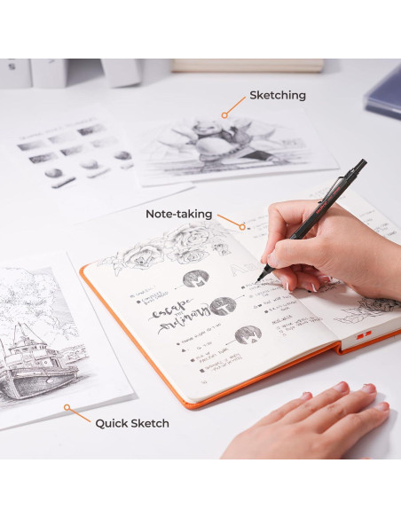 Conjunto de Lápices Mecánicos Nicpro 35PCS Metal Negro 0.5-2.0mm