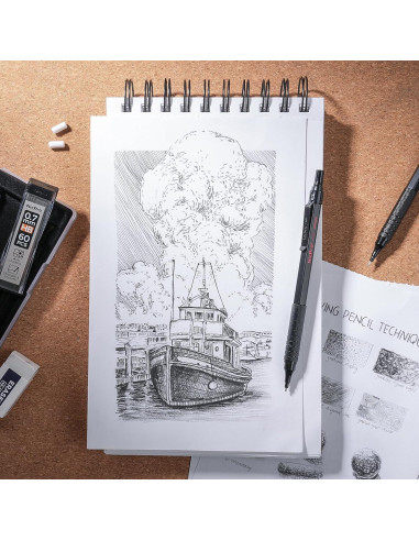 Conjunto de Lápices Mecánicos Nicpro 35PCS Metal Negro 0.5-2.0mm