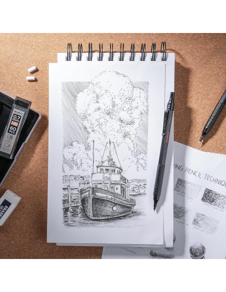 Conjunto de Lápices Mecánicos Nicpro 35PCS Metal Negro 0.5-2.0mm