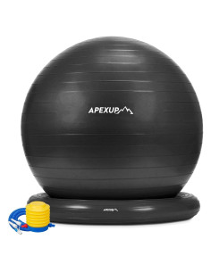 Silla de Pelota de Yoga APEXUP Negro L 65cm Antideslizante