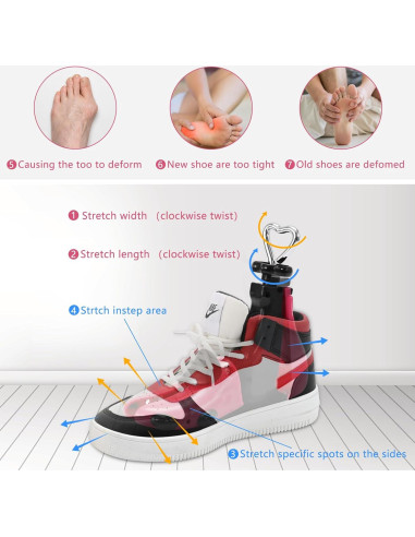 Estirador de Zapatos Ajustable JJDPARTS Unisex para Pies Anchos